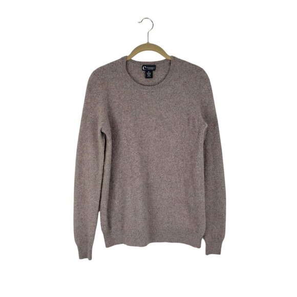 C by Bloomingdale’s Cashmere Sweater Crew Neck Taupe Neutral Women’s Size XL - Picture 1 of 5